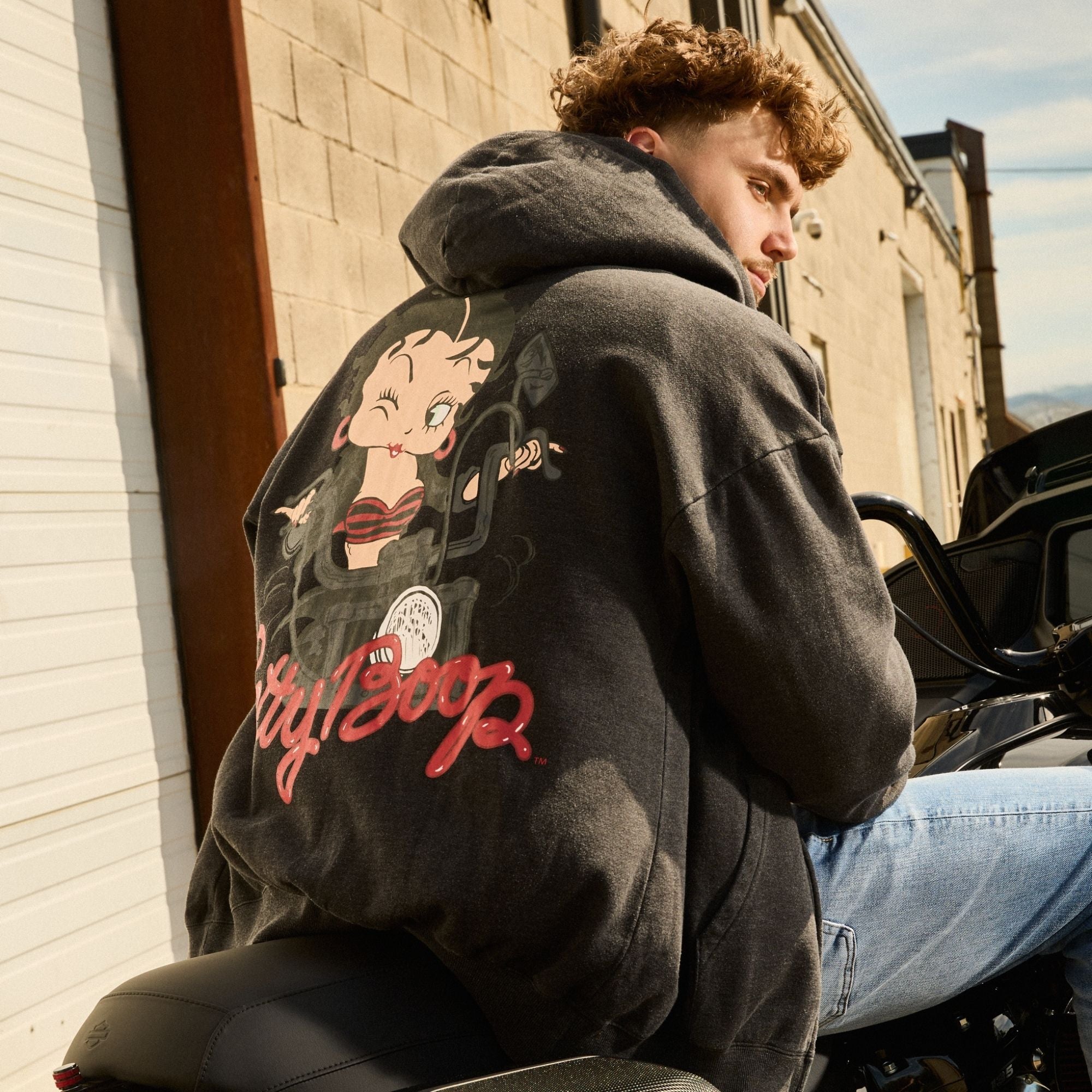 Betty Boop Biker Hoodie