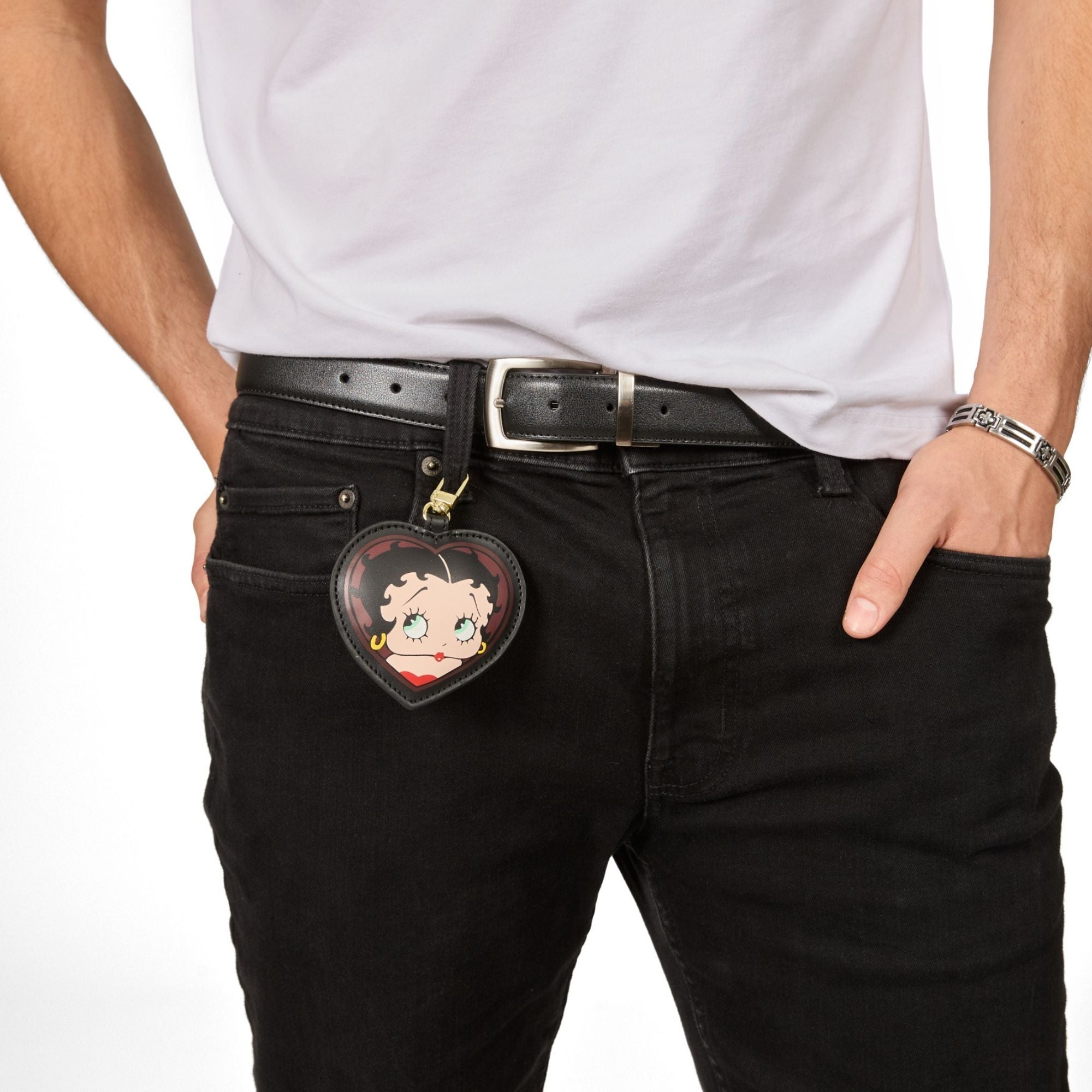 Betty Boop Heart Bag Charm