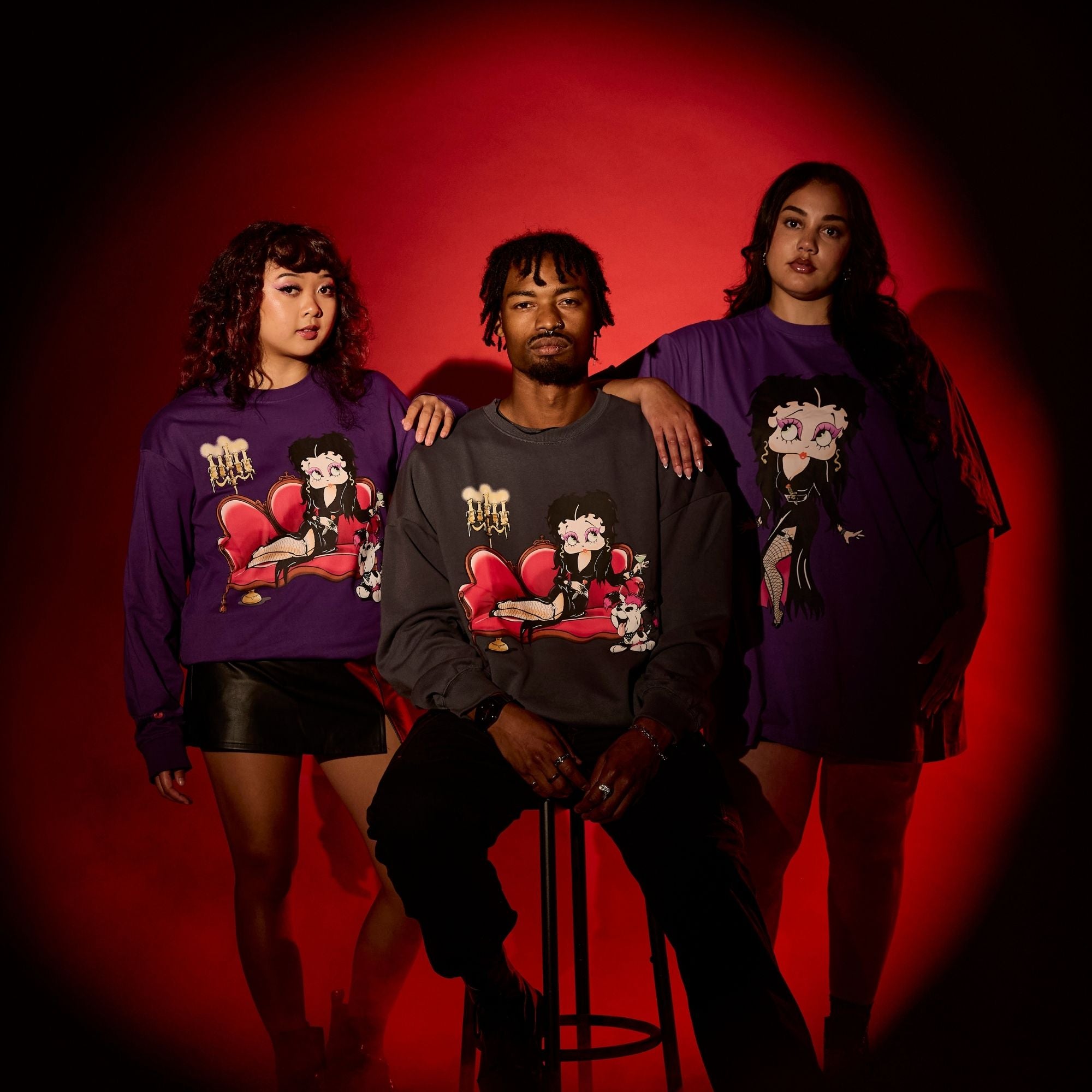 Betty Boop x Elvira Long Sleeve T-Shirt